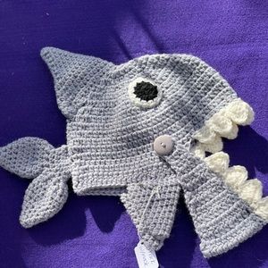 Shark Hat with Mask Handmade Adult